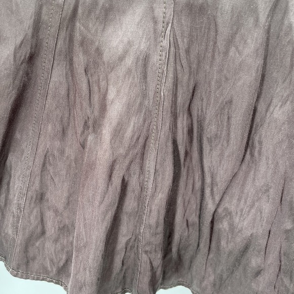 TSD Two Star Dog Size Large Viscose Cotton Metal Crinkle Skirt Brown - Picture 5 of 6